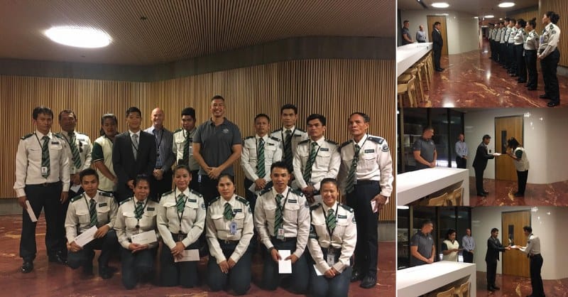 Guardforce Thailand’s guards awarded by Australia Embassy Bangkok